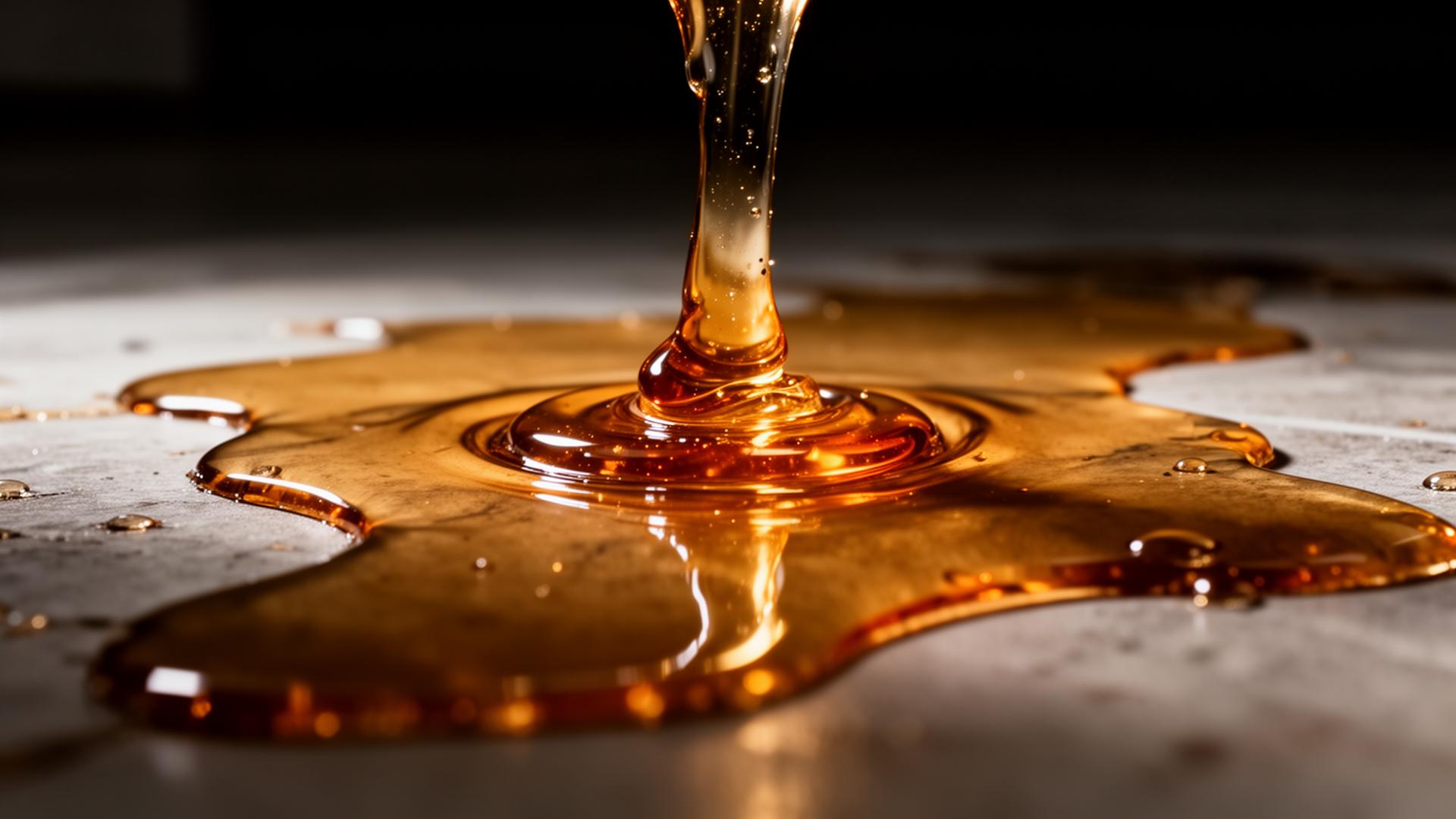 Resina liquida che cola